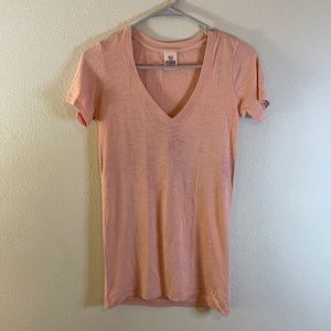 Orange vspink v neck shirt